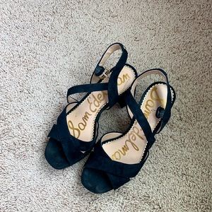 Sam Edelman Jolene black suede sandles 5.5